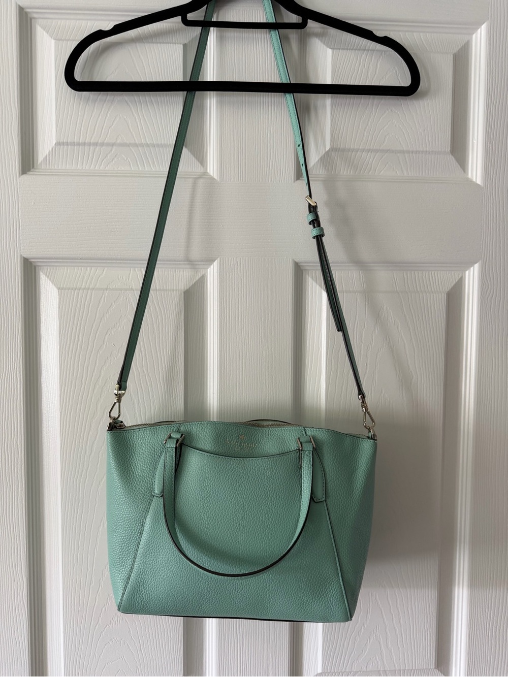 kate spade Mint Teal Pebbled Leather Shoulder Bag